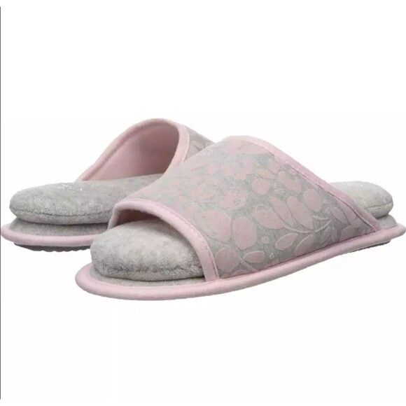 Dearfoams Cloud Step Slippers Women’s XL 11-12 Slide Chalk Pink Washable Comfort - Picture 2 of 13
